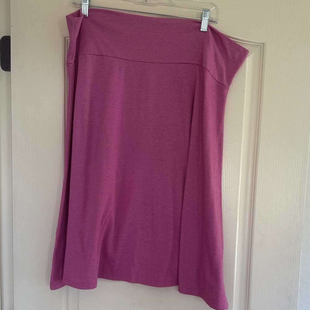 LuLaRoe Azure A-Line Midi Skirt in Magenta Pink